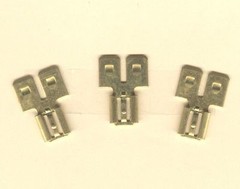 (10 PC) 3 WAY Female/Double Male .250 1/4″ WIRE CONNECTOR MADE IN USA