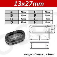 Black Rubber Oval Blanking Grommets Grommet Closed Gromet Blind Plugs Bungs