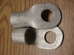 3/0 AWG BARE RING LUG CONNECTOR 1/2″ HOLE (lot of ten)