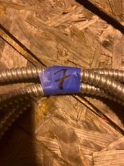 About 7ft of flexible metal conduit electrical wire