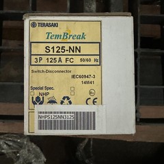 Terasaki TemBreak2 S125-NN 3 pole 125A Circuit Breaker MCB NHPS125NN3125