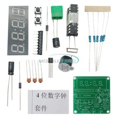 Digital 4-Bit Electronic Clock Electronic Production DIY Soldering Learning Kit