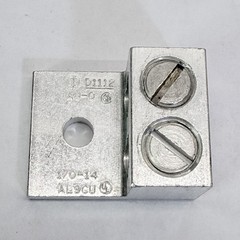 ( BOX OF 12 ) ILSCO AU-0 Two Conductor Mech lug W.R 1/0 – 14 B.Z 1/4
