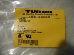 TURCK RKM 579-3M minifast Single-Ended Cordset ID NO. UO133-56
