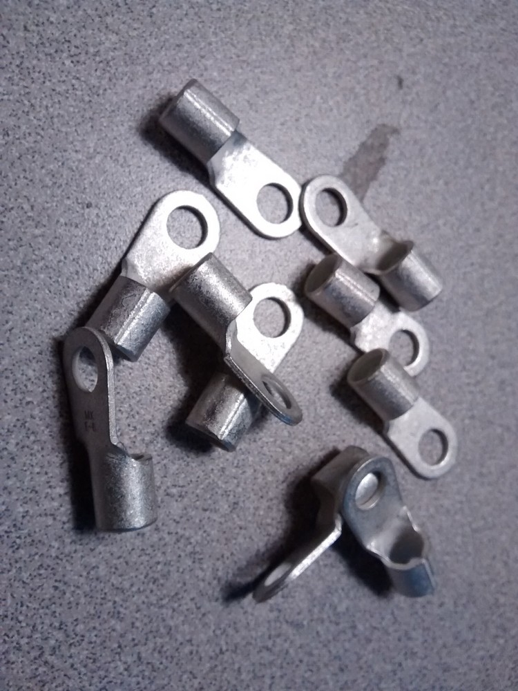 10 New, Molex 19193-0248 Ring Terminal 6 AWG 1/4″ Hole, Tin plated copper Stud