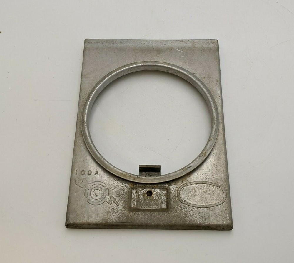 General Switch 100A Meter Stack Socket Cover Panel Plate Vintage Old Electrical
