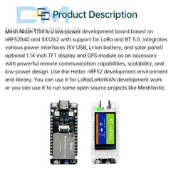 HelTec AutoMation Node T114 LoRa Development Board nRF52840 SX1262 Module Type-C
