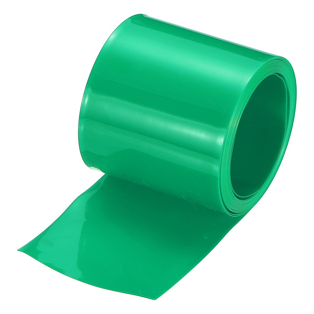 Battery Wrap Heat Shrink Tubing 35mm Dia 55mm Flat 8 Feet Green