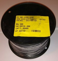 Allied 18 AWG gauge Stranded Tinned Copper Wire, MTW, Hook-up, PVC,Black