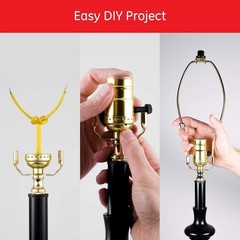 Polished Brass 6 Inch Detachable Lamp Harp Holder Size: 6 inch (Brass)