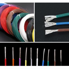 PTFE Cable Wire 4mm² Ø3.6mm, 6mm² Ø4.2mm Flexible Silver Plated Copper Stranded