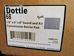 Dottie # 68 Insulpads Sound Barrier Pads 1/8″ x 6″ x 8″ LOT OF 25