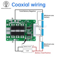 13S 48V 20A 30A Same Port Battery Protection Board for 18650 Li-ion Battery