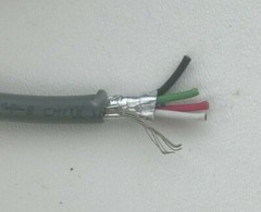 USED 21′ & 19′  Carol 2464 4 Conductor w/ground 24 AWG. Stranded Shielded Cable 