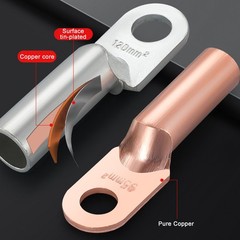 Terminals Block Battery Cable Ends, Lugs Ring Terminals Tin Plated Pure Copper