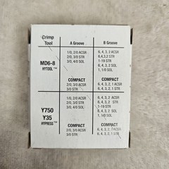 Burndy Hycrimp Compression Tap YHD-200 2/0-1/0 ACSR 3/0-2/0 STR Die D3 24 Pack