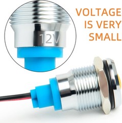 12V 24V 110V 20mA Energy Saving Indicator Light 8mm Mounting Hole Green Yellow