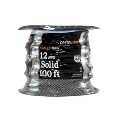 Cerrowire Tri-Wire 100 ft. 12/3 Solid CU THHN Black White Green Heat Resistant