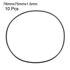 10pcs 80mm x 1.5mm Size Mechanical Rubber O Ring Oil Seal Gaskets Black