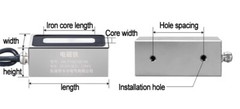 Electromagnet Lift Holding Magnet Rectangular Solenoid Sucker DC12V/24V 4-800KG