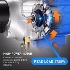 Electric Diamond Drill Bit Mixer Concrete Drilling Machine Dry/Wet Dual-Use