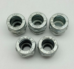 Lot Of 5, CPR1 Eton, 1/2″ Threadless Compression Rigid Conduit Connector