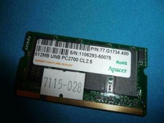 Apacer 77.G1734.400 512MB UNB PC2700 CL2.5