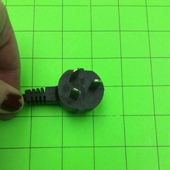 3FT Foreign Right Angle 3 Barrel Power Cord (NOT For United States Outlet)