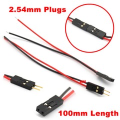 Dupont Jump Wire Male & Female Jumper Cable Lead 2.54mm 2Pin Plugs 100mm Length