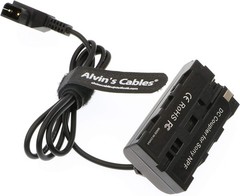 Alvin’s Cables NP F550 Dummy Battery to D-Tap Power Cable for Sony NP F570 NP F9