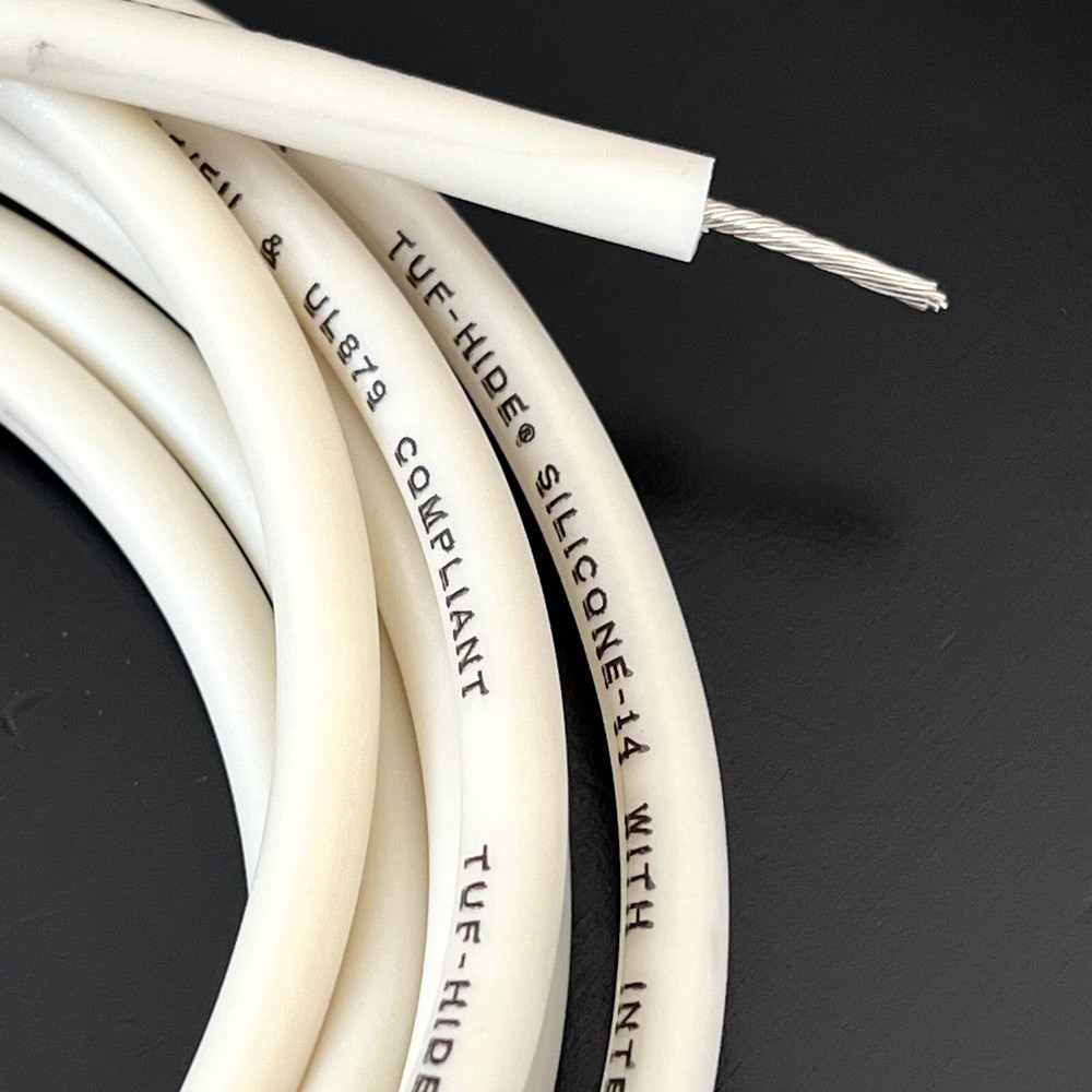 White By The Foot High Voltage Wire NEON Sign Wire GTO-15 Paige Tuf-Hide Cable