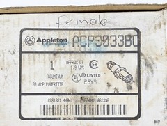 Appleton ACP3033BC Aluminum 30A Powertite Weatherproof Nema 3, 4, 4X Plug
