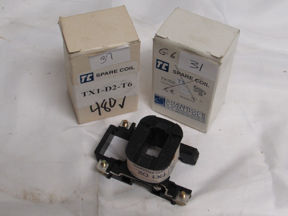 SHAMROCK CONTROLS TX1-D2-T6 SPARE COIL 220V 60Hz (LOT OF 2) ***NIB***