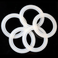 Silicone / PTFE Sanitary Clamp Gasket ID 15-197mm Tri Clamp Ferrule Pipe Fitting
