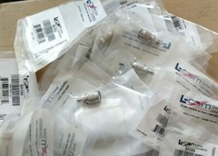 (3pcs) L-COM BA589 Coaxial Adapter TNC Male to SMA Female