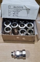 20 ALCO Alcote CW CABLE GLAND Silicon Sealing, Armoured Nickel Plated Brass 20mm