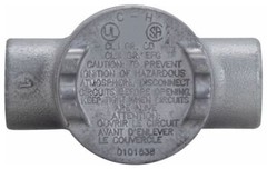 EATON CROUSE-HINDS GUAC14, RIGID CONDUIT OUTLET BOX AND COVER, 1/2 OUTLET