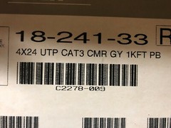 100′ Superior Essex 18-241-33 4 Pair 24 AWG UTP Cat 3 CMR Telephone Wire Cable