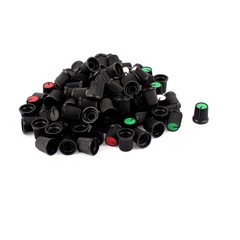 100Pcs 6mm Inner Dia Potentiometer Control Knob Red Green Yellow Blue White