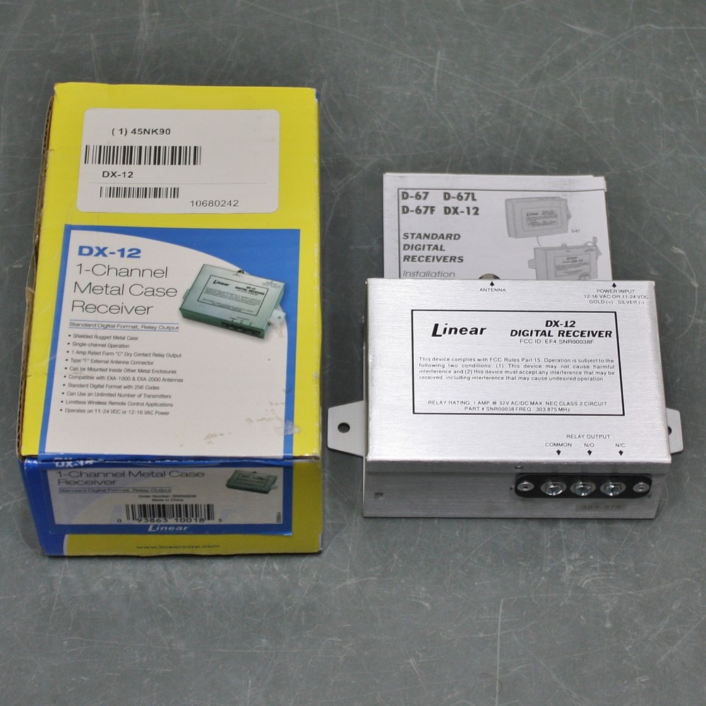 Linear Access Control Receiver DX-12, 1 Channel, 32V AC/DC Output