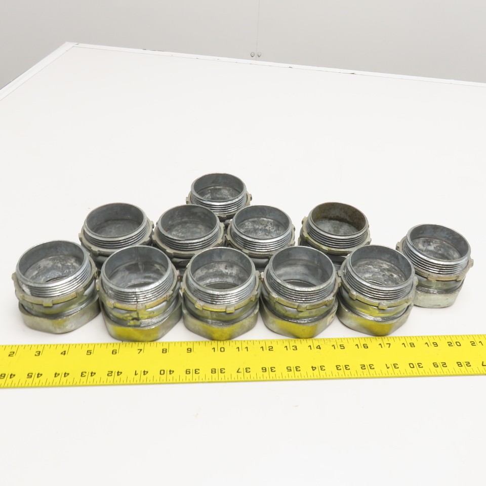 Halex 2-1/2″ Rigid IMC EMT Conduit Compression Box Connector Lot Of 11