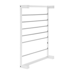 White Heavy Duty Cable Reel Holder and Dispenser With 6 Stainless Steel Rods
