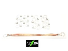 10′ Copper Ground Strap Cable KIT + DIY Terminal Kit 3/8″ FLAT Braid Wire
