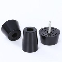 Black/White Round Rubber Feet Instrument Case Feet With Steel Washer Duty Foot