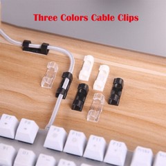 Self Adhesive Wire Cable Cord Clips Clamp Table Wall Tidy Organizer Holder 20-60