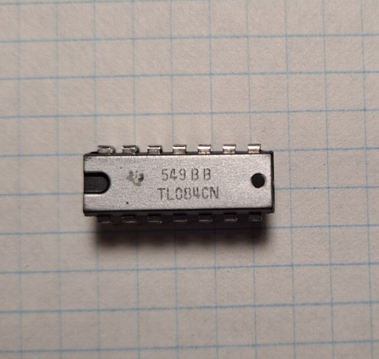 10PCS TL084CN Quad High Slew Rate JFET-Input OP Amp, 14 Pin DIP