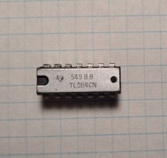 10PCS TL084CN Quad High Slew Rate JFET-Input OP Amp, 14 Pin DIP
