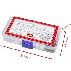 230PCS XH2.54mm Connector Assortment 2P/3P/4P/5P with 150 Terminals