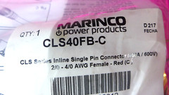 NEW Marinco CLS Series Inline Single Pin Connector 2/0-4/0 AWG Female CLS40FB-C