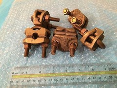 Dossert Bronze grounding clamp GPC75-13 same Burndy Gar 1426 cable to post /pipe